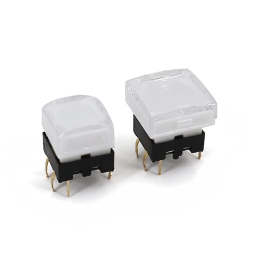 Mini push button tact switch TS26 interruptor SPST con luz verde para placas de circuito de video 12mm 2