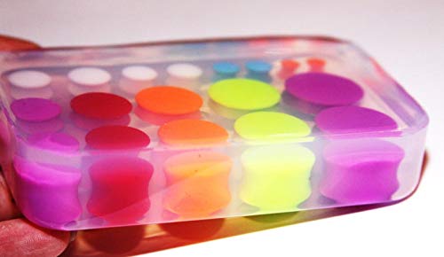 AlenkaD. 4mm-20mm Silicone Resin Mold Gauge Stretching, 9 Pair, Casting Body Jewelry Piercing