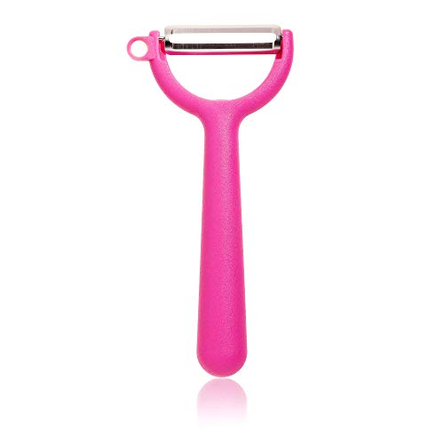 Kochblume Sparschäler | Y-Schäler glatt, Universalschäler, Edelstahl, spülmaschienengeeignet, in der bunten Box… (pink)