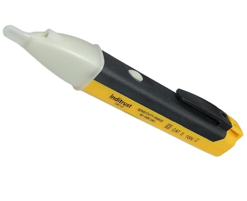 Image of Inditrust Analog Voltage Tester Touchless pen tester 90~1000V AC Electric Voltage Power Detector Sensor Tester LED Light Non-Contact Pen, (1 PIECE)