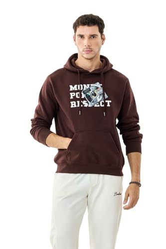 Image of SNITCH Men Casual Hoodie| Oversized Fit Hooded Neckline with Graphic Print & Long Sleeve| Soft Cotton-Polyester Blend for Daily Winter Wear & Streetwear