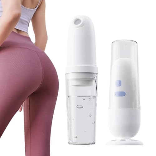 Herramienta de agua de limpieza personal, de botella de enjuague inalámbrico, unidad de pulverización inteligente con ajustes de flujo ajustables, carga USB, agarre ergonómico, solución de