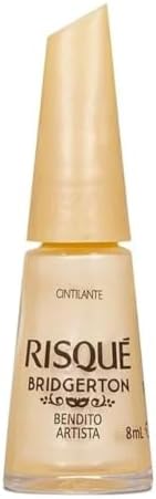 Esmalte Amarelo Risqué Bridgerton Bendito Artista Cintilante 8ml