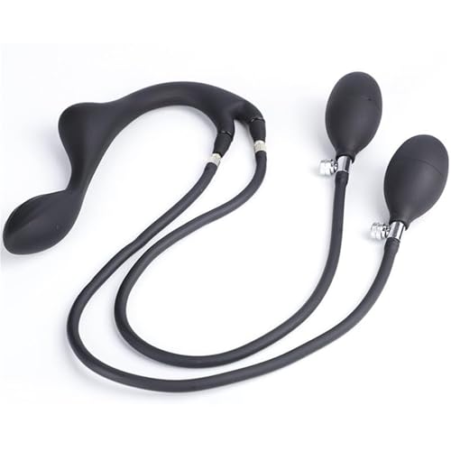 Tapón anal inflable con bolas y sistema de expansión doble