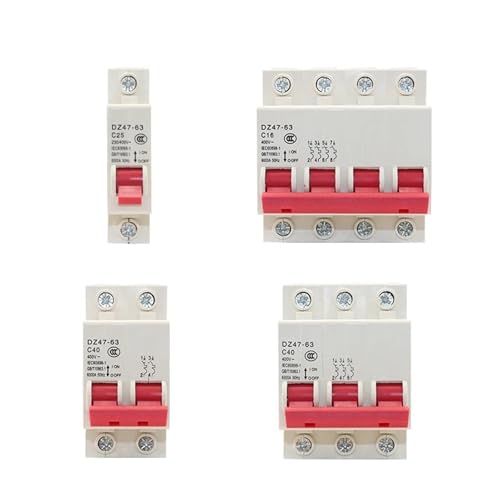 Disjoncteur Rail Din 4P 10A AC 400V MCB Interrupteur Air Tableau Électrique DZ47-63