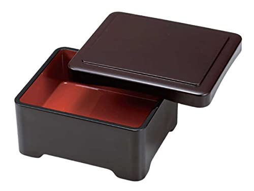越前漆器さじべえ うな重箱 鰻 うなぎ蒲焼 土用の丑の日 167×143×80mm (溜内朱) 名入れ対応 ロゴ入れ対応