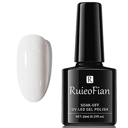 PASNOWFU 1Pcs Nail Polish Gel, Black, White, Red Nail Polish Gel Fashionable Nail Gel Long-lasting Nail Polish Gel Soak-off Nail Gel Polish Home DIY and Salon Nail Art Manicure