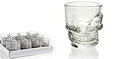  Bicchiere bicchierino tray vetro trasparente forma di teschio 5 * 6 cm chupiti digestivo OYO-802423