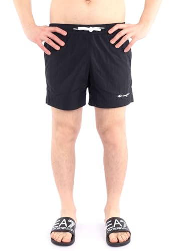 Champion Legacy Beachshorts AC Small Logo Badeshorts für Herren, Schwarzes...