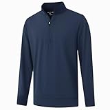 M MAELREG Mens Sweatshirt Athletic Moisture Wicking Lightweight Heather Mock Neck Midlayer 1/4 Zip Pullover Mens