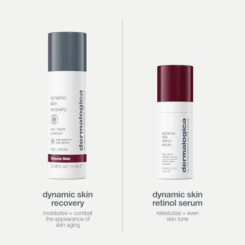 Dermalogica Protect and Renew Christmas Gift Set, Travel-Size Dynamic Skin Retinol Serum, Dynamic Skin Recovery SPF 50 Moisturiser, Evens Skin Tone, Skincare Set, Pack of 2 - Image 4
