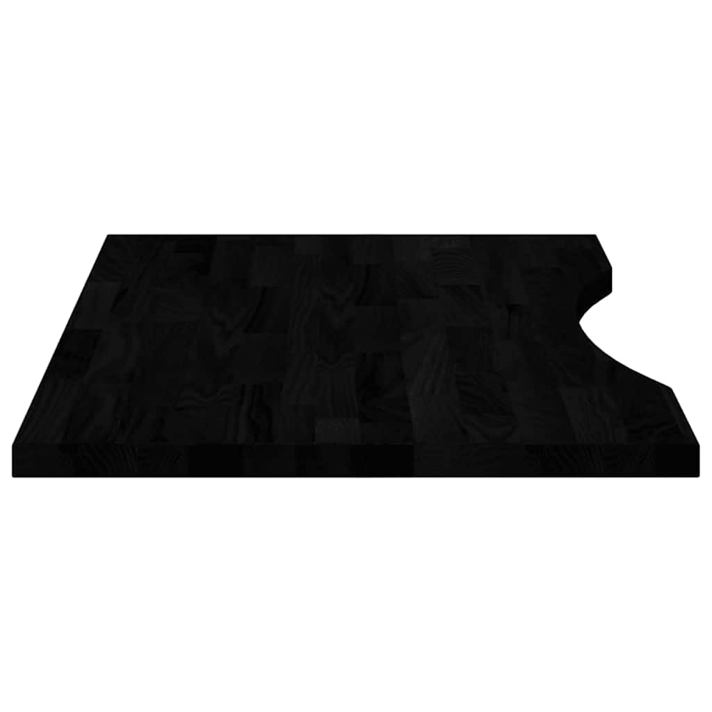 Piano da scrivania in rovere massiccio marrone scuro, 80 x 60 x 2,5 cm, rettangolare, piano di ricambio per mobili, accessorio fai da te, per ufficio, cucina, soggiorno, stabile e facile da