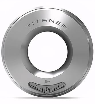 Tiroler Titanium Rolling Measurement Ring - Curved Ruler for Fingertip with EDC Design | Metric & Imperial Scales (Tiroler-Classic, Metric:10cm) Tiroler-Classic Metric:10cm