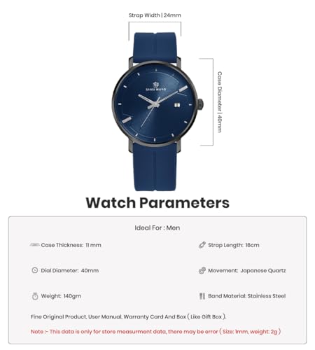 Image of Analog Watch for Men with Silicone Band | Magnetic Lock Strap | Japanese Quartz Movement | Water Resistant | Formal & Casual Wristwatch Gift