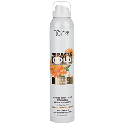 Tahe Miracle Gold Bruma de brillo capilar antihumedad y antiencrespamiento, 200 ml