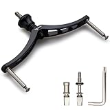 HEIGHTEN 80/92/95/98/110mm リール ハンドル (ノブ無し) シマノ(Shimano) ダイワ(DAIWA) 通用 スピニングリール 用 (110mm - ブラック) (242)