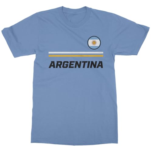 Tutiinca Argentina Soccer Fans Nation Pride Supporters Unisex T-Shirt (Carolina Blue, 4X-Large)