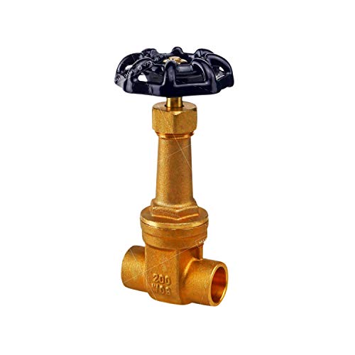 Midline Valve 66343-5 Long Bonnet Gate Valve, 1/2 in. Sweat Connections, Cast Brass (5 Pack) by Midline Valve - Image 4