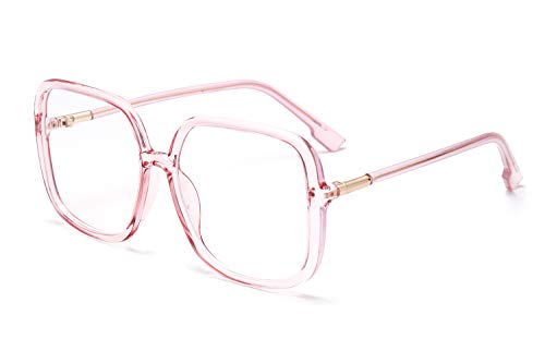 Image of Blue Light Blocking Glasses Oversized Square Frame Women /Men Anti Eyestrain Computer Eyeglasses L3000A