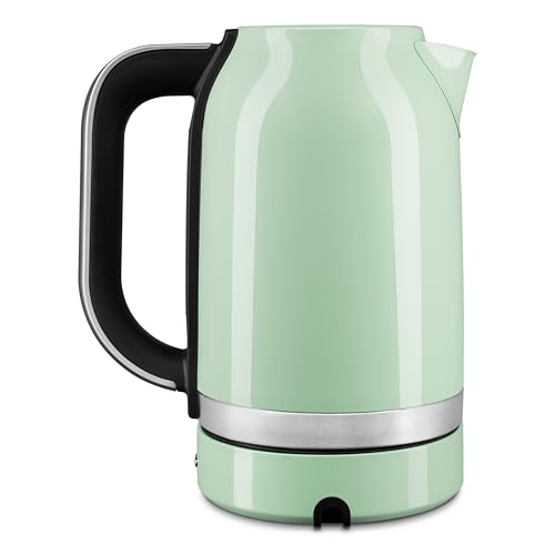 KitchenAid Bouilloire Électrique avec Temperature Réglable de 50 à 100°C - 5KEK1701EPT - Vintage Design en Inox - Avec Filtre Anticalcaire Amovible - Capacité de 1,7 L - 2400W - Macaron Pistache Vert
