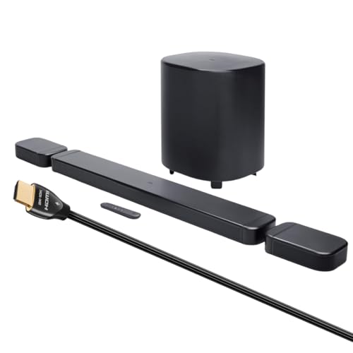 Image of JBL Bar 700MK2-7.1 Channel soundbar System with Detachable Speakers and Dolby Atmos with Wireless subwoofer (6.5 inch) with High Speed 2.1 HDMI Cable - 8K /10K, 48Gbps - 2.25m