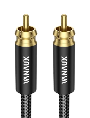 Cable coaxial de audio digital VANAUX con conectores de máxima conductividad de oro