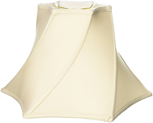 Royal Designs BS-723-18BG Twisted Hexagon Bell Basic Lamp Shade, 8 x 18 x 12, Beige