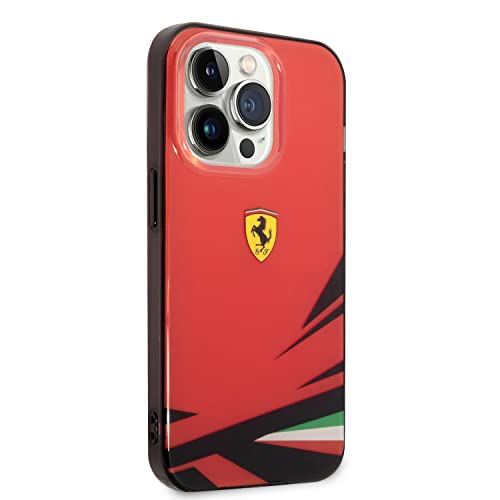 Image of CG MOBILE Ferrari PC /TPU Case With Double Layer Print Compatible with iPhone 14 Pro Max (Red)