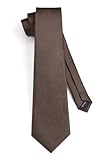 HISDERN Corbatas para Hombre de Color Sólido Marrón Corbata de Boda Formal 8.5 cm Clásica de Negocios para hombres Accesorios Ropa para Business Fiesta Oficina