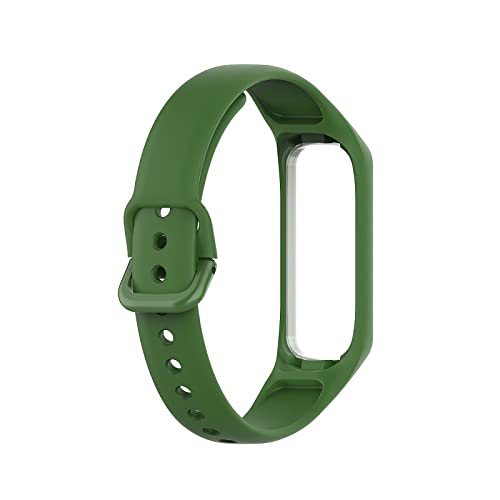 Image of Band Strap Belt with Buckle for Samsung Galaxy Fit E R375 Smart Band (Olive Green) (Note: Not Compatible to Any Other Models Except Samsung Fit E R375 Band) (Olive Green)