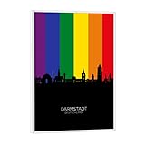 artboxONE Poster mit weißem Rahmen 18x13 cm Städte 