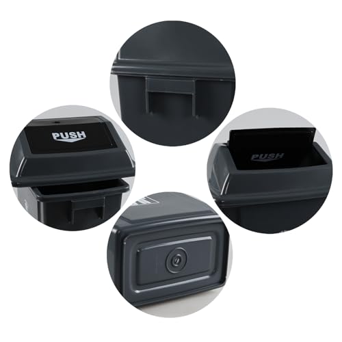 Set de 4 canecas de basura de 6 galones con tapa basculante miniatura 4