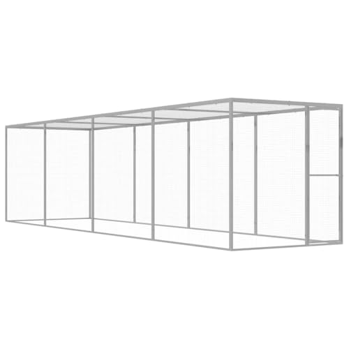 vidaXL Katzenkäfig 6x1,5x1,5m Verzinkter Stahl Katzengehege Haustierkäfig
