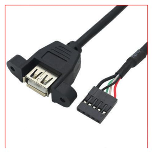 Cable USB hembra de 5 pines con panel de tornillos para placa base 2