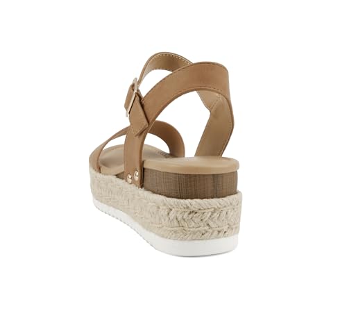Image of Soda CLIP ~ Women Open Toe Ankle Strap Platform Espadrille Sandal