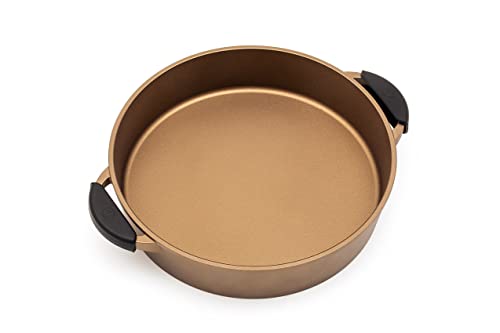 Induktionskochtopf Antihaftbeschichtung, 20 cm, Luchetti, Induktion, antihaftbeschichtet, integrierte Griffe, auch im Ofen verwendbar - Silikonharze inkl