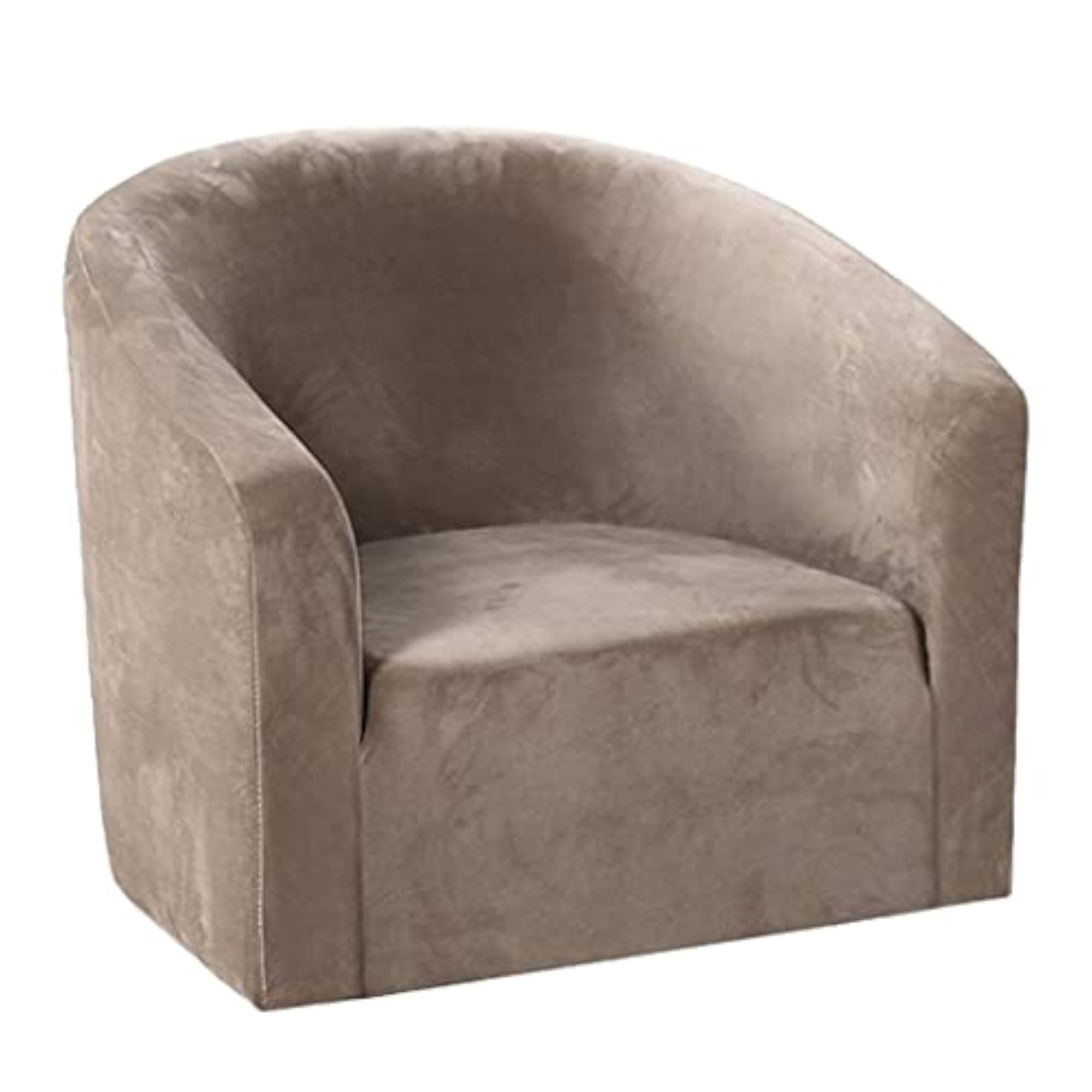Solid Color Sofa Cover Tub Chair Cover, Brown
