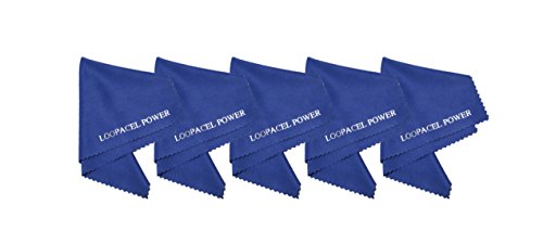 5 Dark Blue Microfiber Cleaning Cloths, for Tablets, LCD TVs, Cell Phones, Laptops, Cameras By...
