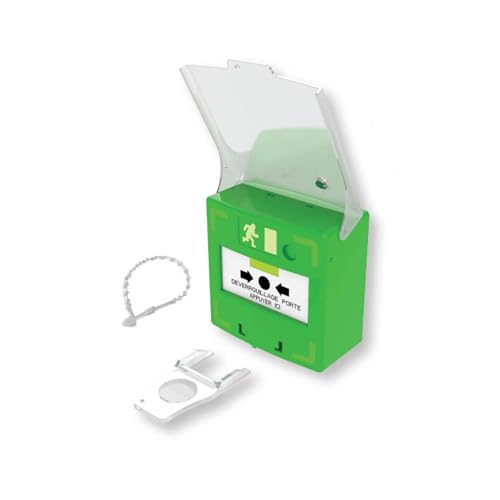 Déclencheur Manuel Vert 3 Contacts inverseurs - Boîtier bris de Glace réf RCP300G