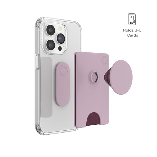 Image of PopSockets Adhesive Phone Wallet and Card Holder with Grip, Light Pink - Blush Pink