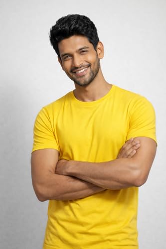 Image of Men's Round Neck Half Sleeve T-Shirt | Soft & Breathable Casual T-Shirt | Comfortable Regular Fit Stylish Tshirt
