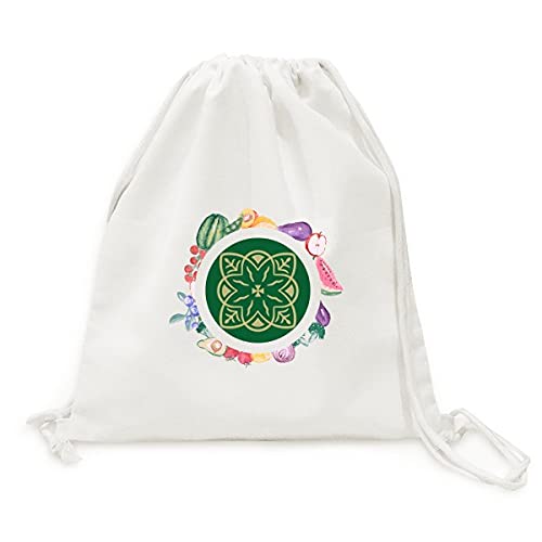Sac en tissu pliable vert au marché pour fruits et légumes