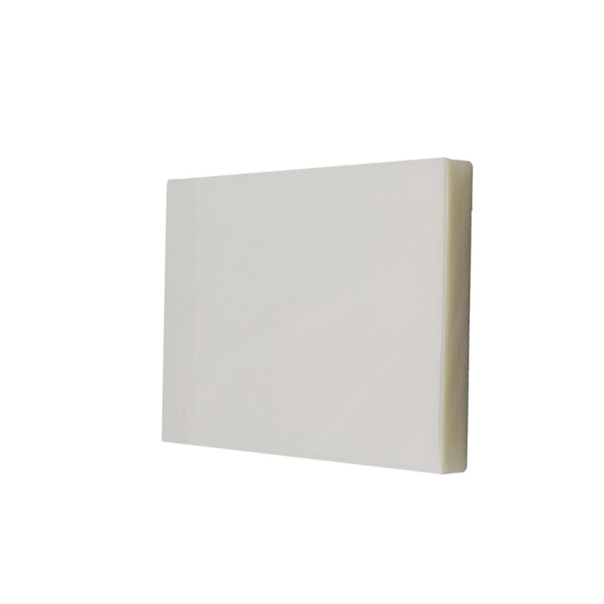 Abaodam 100 Feuilles de Plastification Thermique Universelles Blanches Pet, Film de Scellage Photo Solide et Étanche, 100 Pièces pour Bureau et Magasin