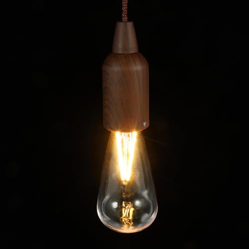 iplusmile Lámpara Bombilla Camping Retro con Cuerda Tirador Luz Ambiental para Tienda Decoración Fiesta y Senderismo Bombilla LED Portátil para Acampada