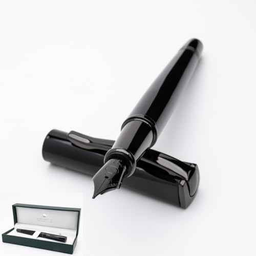 Monteverde USA Impressa Fountain Pen Black with Gunmetal Trim - Flex Point - JoWo German Nib