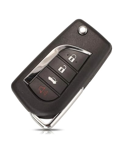 Carcasa de llave para Toyota Corolla y RAV4 funda plegable de 4 botones espadín Toy48 2