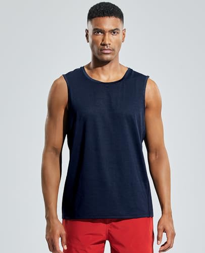 Image of MIER Men's Sleeveless Tank Top Dry Fit Workout Muscle Tee Shirt for Running Athletic Gym Sports Training, Moisture Wicking