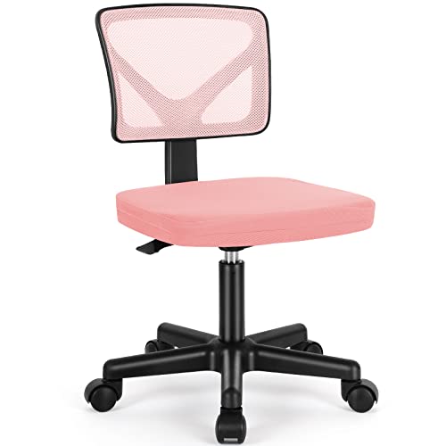 Sweetcrispy Small Desk Chair, Ergonomic Low-Back Mesh...