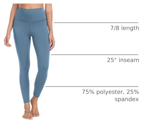 Colorfulkoala Essential Steel Blue Workout Leggings 25" Inseam by Colorfulkoala - Used condition - US$23.34