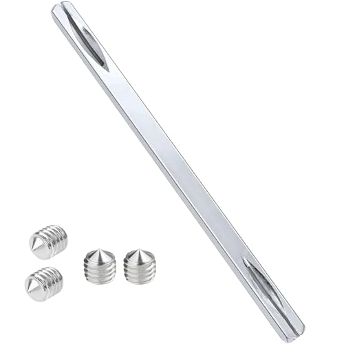 Manijas de Puerta Husillo 8 X 150 mm, Square Spindle(Con 4 Tornillos M6),Einsteckschloss pin Ranurado,Perno Cuadrado,Barra de Husillo de Repuesto Para Manija de Puerta,Para Cuadradillo Manilla Puerta